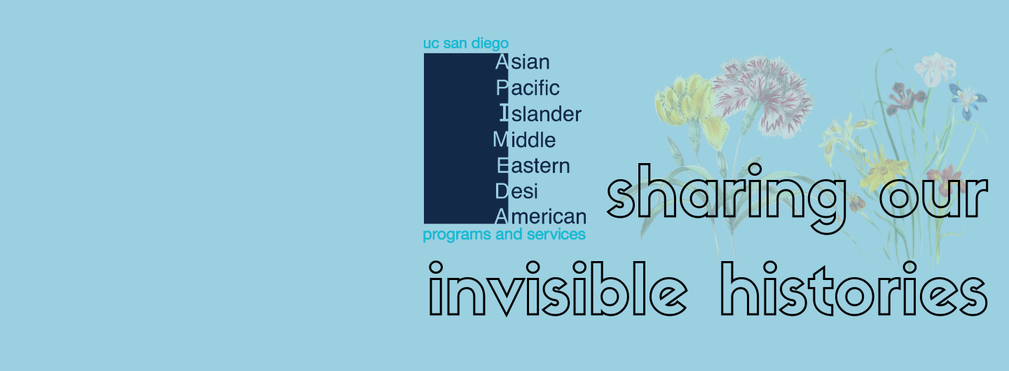 Program logo with words "Sharing Our Invisible Histories" in unfilled block letters